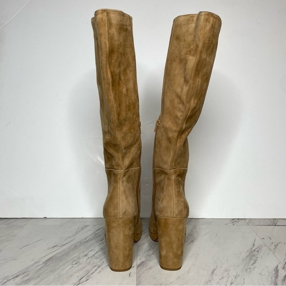 Steve Madden Marcello Tan Suede Heeled Tall Boot 9 1/2 M - Picture 3 of 16